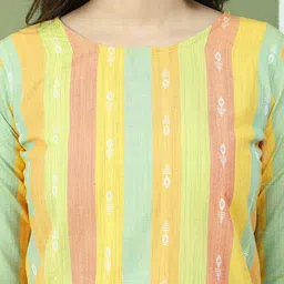 Jompers Women Regular Thread Work Kurta with Palazzos & With Dupatta image 3