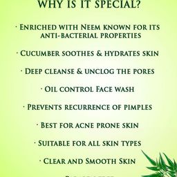 pure roots Set Of 3 Neem Face Wash With Cucumber - 100ml Each image 3