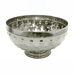 Extreme Karigari Silvertoned Glossy Stainless Steel Decorative Bowl-image-90