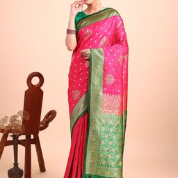 SAREEFLAME Woven Design Zari Art Silk Designer Kanjeevaram Saree-picture-24