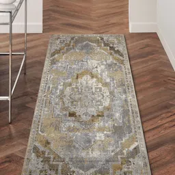 OBSESSIONS Grey & Brown Printed Bedside Runner-24