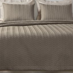SANSAAR A DDECOR BRAND LIVE CONSCIOUSLY Brown Self Design Cotton 3 Piece Bedding Set-image-71