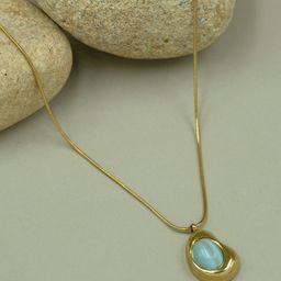 ARTKLIM Gold-Plated Oval Pendants-image-91