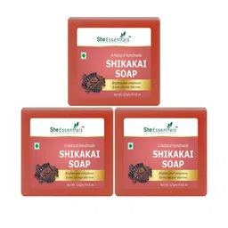 She Essentials Set Of 3 Natural Shikakai Bath Soaps - 125 g Each-34