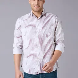 Mast & Harbour Men Abstract Printed Spread Collar Casual Shirt-image-30