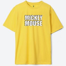 YK Disney Boys Mickey Mouse Typography Printed Round Neck Cotton Oversized T-shirt-image-62
