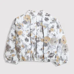 Tiny Girl Floral Print Blouson Top-image-99