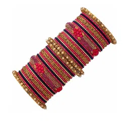 RIJOLI Magenta Alloy Bangle image 3