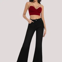 ADBUCKS Women Bootcut High-Rise Clean Look Stretchable Jeans-image-36