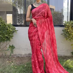 KALINI Leheriya Pure Georgette Ready to Wear Saree-image-57