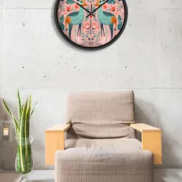OLIVE TREE Black & Blue Printed Contemporary Wall Clock-image-62