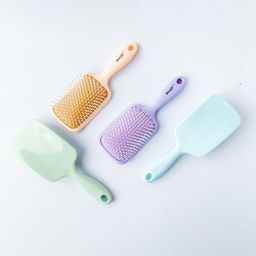 Beutifly Paddle Glossy Hair Brush For Detangling Hair - Purple-18