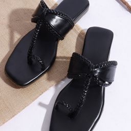 TRYME Women Slip On Square One Toe Flats-picture-40