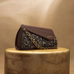 ZOUK Floral Printed Structured Sling Bag with Fringed-image-42