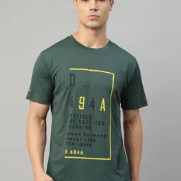 DIDA Men Dri-FIT Solid Round Neck T-shirt-image-62