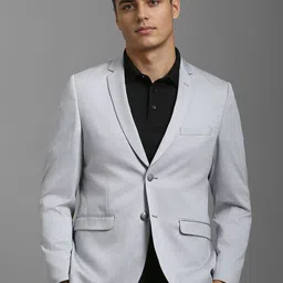 Louis Philippe Sport Super Slim-Fit Pure Cotton Single-Breasted Formal Blazer-picture-39