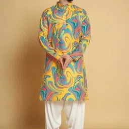 VISHESTA Men Printed Cotton Kurta-picture-6
