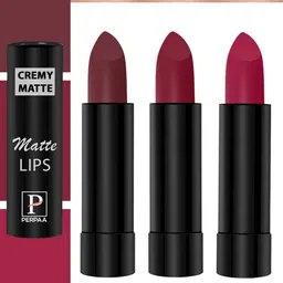 PERPAA Set Of 3 Cremy Matte Long Lasting Bullet Lipstick - Shades 80, 84, 87-39