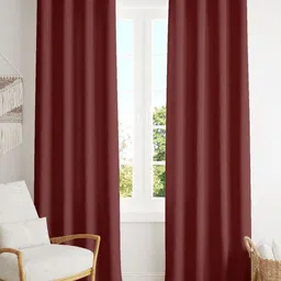 Parda Online Solid Black Out Long Door Curtain-image-41