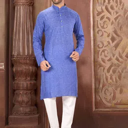 RANAK Men Regular Pure Cotton Kurta with Churidar-picture-32