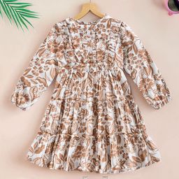 Bella Moda Girls Cotton Floral Printed Fit & Flare Dress-34