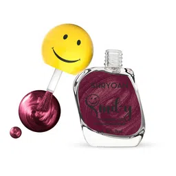 SHRYOAN Smil-y Ultra Glossy Long Lasting Nail Enamel - 11 ml - Metallic Maroon 20-image-80