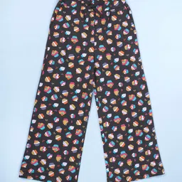 KiddoPanti Girls Cup Cake Printed Pure Cotton Straight-Leg Lounge Pant-image-84