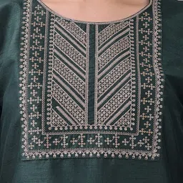 KALINI Yoke Design Sequinned Kurta With Trousers And Dupatta image 4