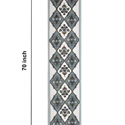 Gulaab Jaipur 7Pcs White & Grey Printed Rectangular Table Linen Sets image 2
