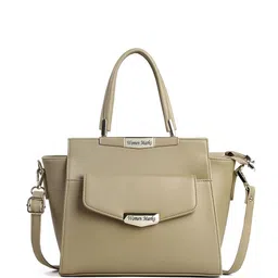 WOMEN MARKS Textured PU Structured Handheld Bag with Tasselled image 3