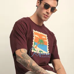 Difference of Opinion Varsity Printed Cotton Oversized T-shirt-image-43