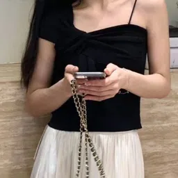 KPOP Women One Shoulder Sleeveless Top-picture-35
