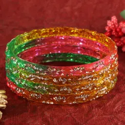 ZULKA Set Of 8 Crystal-Studded Bangles-96