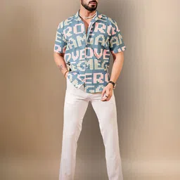 Moda Rapido Men Original Opaque Printed Casual Shirt-picture-12