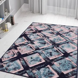 MODEFE Blue Geometric Anti-Skid Nylon Carpet-image-70