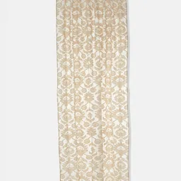 Fabindia Beige & White Floral Sheer Long Door Curtain-image-94
