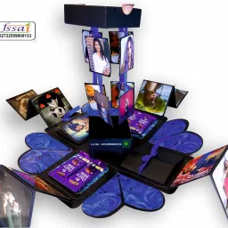 Explosion Box Love Gift for Couple(4 Chocolate & 37 photos Space) without photo Greeting Card-32