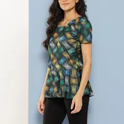Aarika Abstract Printed Swim Suit With Goggle image 2