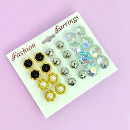 Balasundri Women Pack of 12 Pairs Plastic Earrings-picture-29