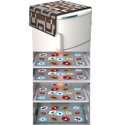 LooMantha 5-Pcs Blue & Red Printed Fridge Cover-image-18