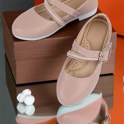 Freeplay Girls Pink Color Mary Janes Synthetic Embellished Bellies Party Flats-picture-27