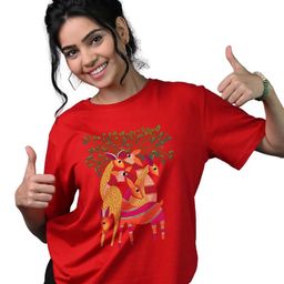 Tedhi Medhi Family Women Graphic Printed Round Neck Cotton T-shirt-image-92