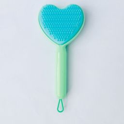 Beutifly Kids Heart Shaped Hair Brush For Detangling Hair - Green-51