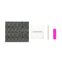 Secret Lives Set Of 24 Artificial Reusable Glitter Press On Nails Shade - Translucent Blue image 3