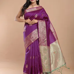 House of Pataudi Woven Design Zari Saree-picture-14
