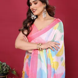Anouk Abstract Printed Half and Half Saree image 5
