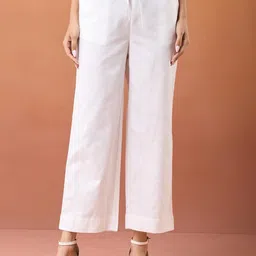 Fabindia Women Regular Fit Mid-Rise Cotton Trouser-image-7