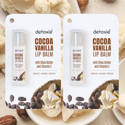 Detoxie Set Of 2 Cocoa Vanilla Lip Balm With Vitamin E & Shea Butter - 4.5 g Each-39