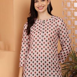 RIG-TIE Women Floral Printed Cotton A-Line Top-image-82
