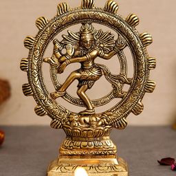 Webelkart Yellow Lord Shiva Dancing Natraj Statue Showpiece-image-19